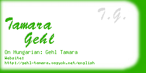 tamara gehl business card